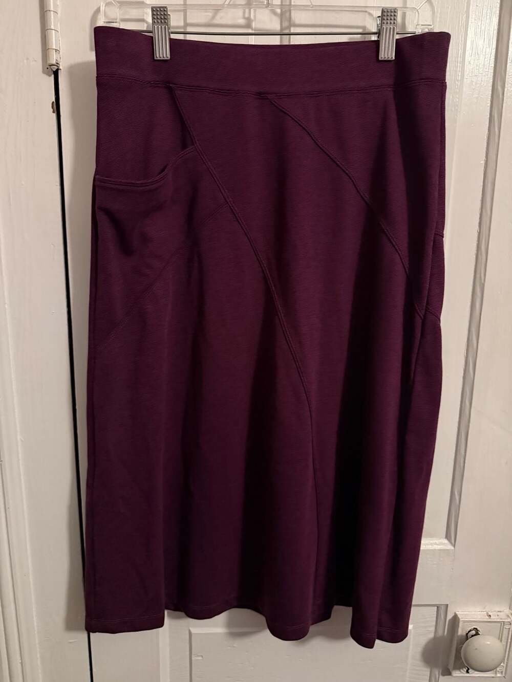 Toad&Co Flexcel Sasha Skirt Small Burgundy Purple Tencel Lyocell Blend Small